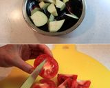 豚肉と茄子トマトの味噌炒め作り方1写真