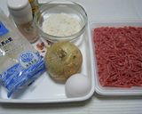 ＊寒天入りジューシーなハンバーグ＊作り方1写真