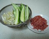 オクラとひき肉のピリ辛炒め作り方1写真