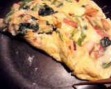 ベーコンとほうれん草のチーズオムレツ。作り方6写真