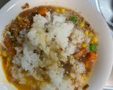 レンジ簡単ピリ辛中華風梅照味炒飯弁当作り方8写真