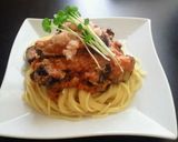 プチ贅沢☆ﾅｽと蟹缶のみぞれ風パスタ作り方7写真