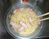 豆乳とガーリックdeがっつりパスタ❤作り方6写真