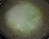 ザルごと煮込むミンチの白菜包み煮作り方7写真