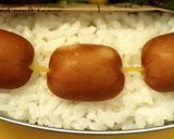 ころころウインナーで電車のお弁当♪作り方1写真