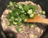 牛豚合挽肉とオクラエリンギえのきの謎スープ作り方6写真