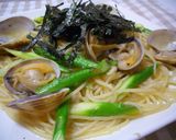 あさりとアスパラの和風パスタ作り方7写真