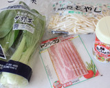 青梗菜ともやしのシンプル☆オイ炒め♪作り方1写真