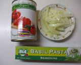 牡蠣のバジル風味トマトパスタ作り方1写真