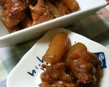 ＊お麩の豚肉包みと蒟蒻の照り煮＊*作り方5写真
