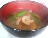 ✿はちくときぬさやの✿お味噌汁✿作り方8写真