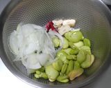 ❤そらまめ・新たま・桜えびの春パスタ❤作り方1写真