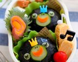 カエルの合唱おにぎり♪キャラ弁作り方4写真