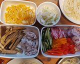 自家製胡麻だれでカラフルサラダうどん作り方2写真