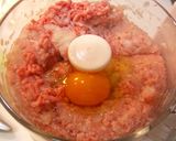 爆弾ハンバーグ (お肉のケーキｗ)作り方3写真