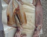 私流!キッチンはさみでいかの下処理作り方1写真