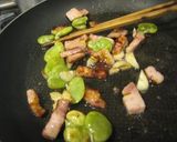 そらまめとベーコンのクリームパスタ作り方3写真