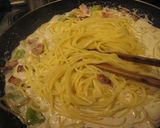 そらまめとベーコンのクリームパスタ作り方4写真
