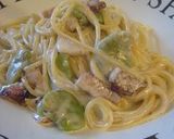 そらまめとベーコンのクリームパスタ作り方5写真
