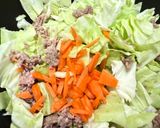 キャベツとひき肉の炒め物作り方4写真