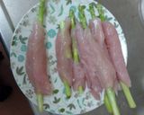 タジンで、ささみトンネル★ アスパラ入り作り方2写真