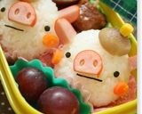 簡単キャラ弁＊パンダ＆ブタのおにぎり。作り方12写真