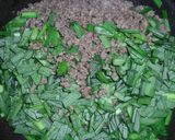ニラ&ひき肉の簡単丼ぶり♪♪作り方3写真