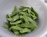 ✻絹さやとひき肉のしょうが炒め✻作り方2写真