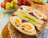 チキンと紫キャベツラペのサンドイッチ作り方9写真