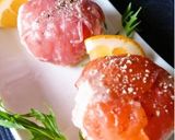 ケチャップでピンクの手まり寿司作り方9写真