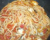 牡蠣のバジル風味トマトパスタ作り方7写真