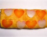 ♥ハートの浮かぶ玉子焼き♥作り方5写真