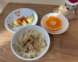 牛乳坦々うどん【あおいミルクデー】作り方5写真