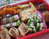 お弁当に☆ソーセージ＆枝豆の卵焼き作り方2写真