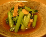 野菜不足に 2　小松菜と油揚げの煮びたし作り方8写真