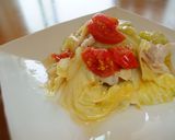 レンジでズボラなキャベツと豚バラ重ね蒸し作り方7写真