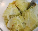 レンジでズボラなキャベツと豚バラ重ね蒸し作り方6写真