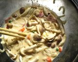 ✿レンジで簡単❤味噌うどんグラタン✿作り方4写真