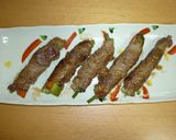 小松菜の牛薄切り肉巻き作り方5写真