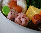 魚肉ソーセージde いちご　＜キャラ弁＞作り方5写真