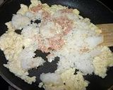 ツナと豆腐の炒飯玉子乗っけ作り方3写真