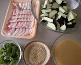 茄子と豚肉のゴマ味噌炒め作り方1写真
