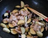 茄子と豚肉のゴマ味噌炒め作り方3写真