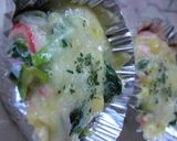 お弁当♪ほうれん草とかにかま✿グラタン風作り方6写真