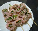 鳥むね肉の梅しそ巻きてんぷら作り方3写真