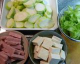 レタス入りヘチマの味噌煮作り方1写真