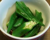 旬のオクラで◆おぼろ昆布と鰹節のせ作り方2写真