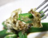 旬のオクラで◆おぼろ昆布と鰹節のせ作り方4写真