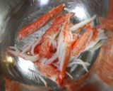 カニカマとアボカドのクリーム冷製パスタ作り方1写真