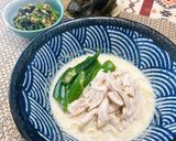 ささみとおくらのごま豆乳スープそうめん作り方8写真